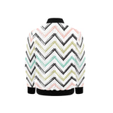 zigzag chevron paint pattern Kids' Boys' Girls' Bomber Jacket
