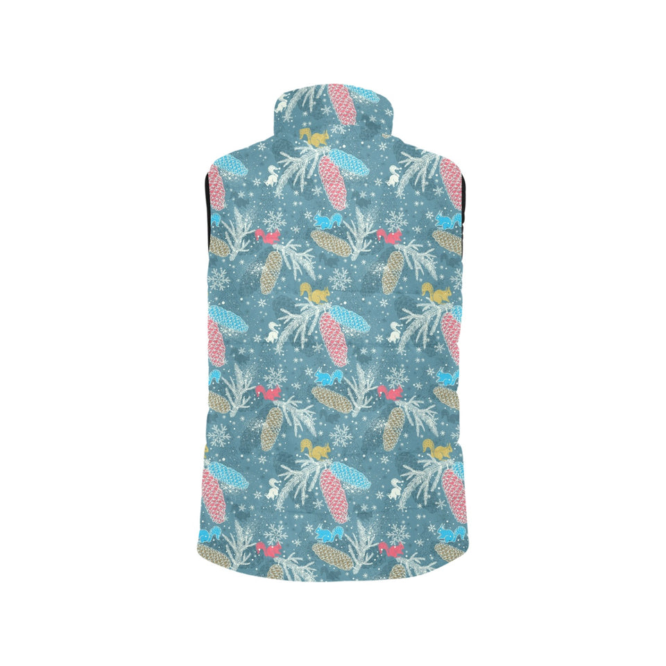 Squirrel Pattern Print Design 01 Men's Padded Vest