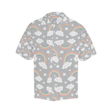 Cute rainbow clound star pattern Men's All Over Print Hawaiian Shirt