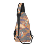 Bonsai bamboo stork japanese pattern brown theme All Over Print Chest Bag