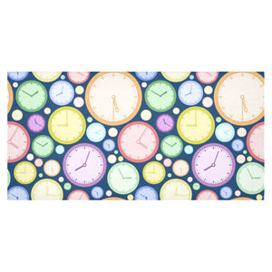 Colorful clock background Tablecloth