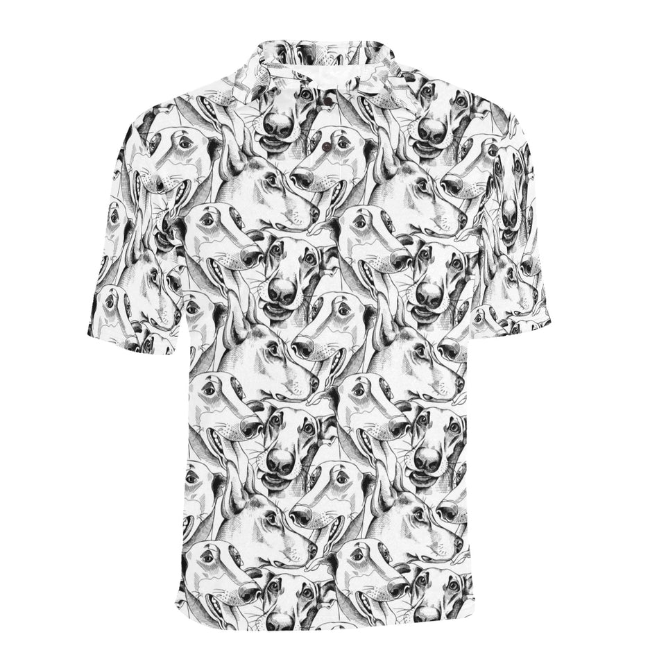 Greyhound Pattern Print Design 01 Men's All Over Print Polo Shirt