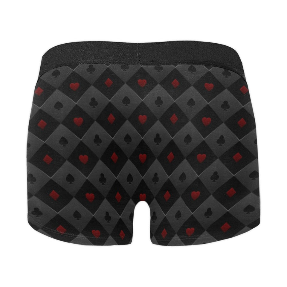Casino Cards Suits Pattern Print Design 05 Men's All Over Print Boxer Briefs Men's Underwear