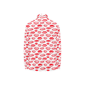 Lips Pattern Print Design 05 Women's Long Sleeve Polo Shirt