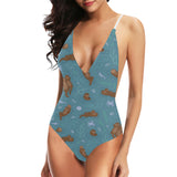 Sea otters pattern Women's One-Piece Swimsuit