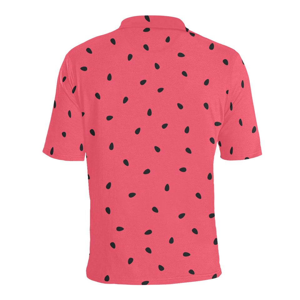 watermelon texture background Men's All Over Print Polo Shirt