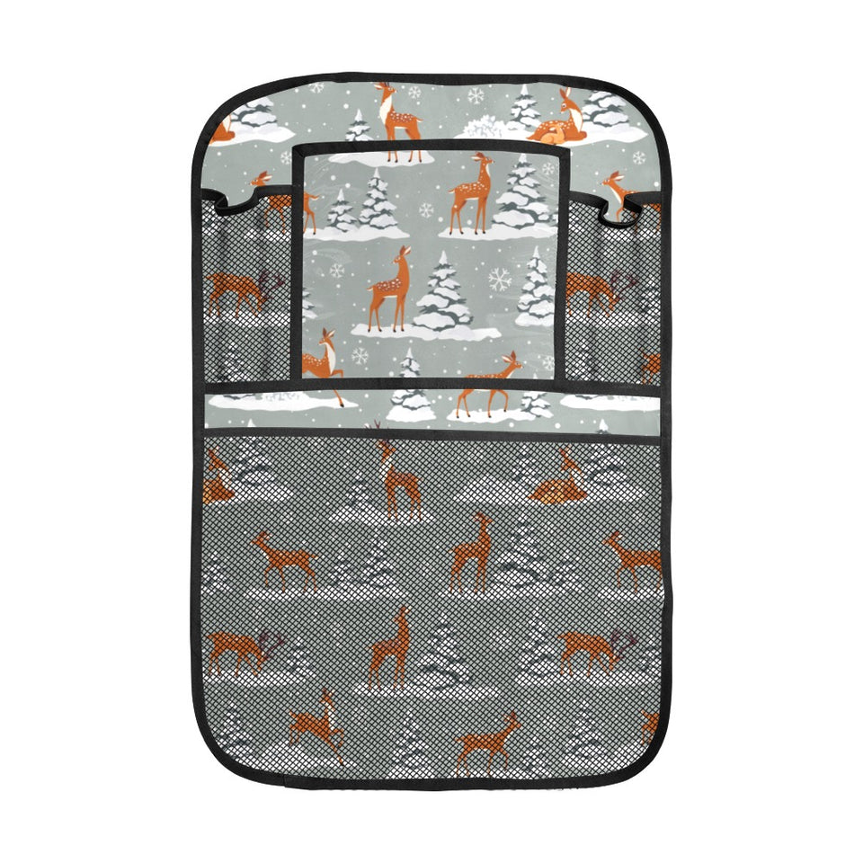 Beautiful deers Winter Christmas Car Seat Back Organizer