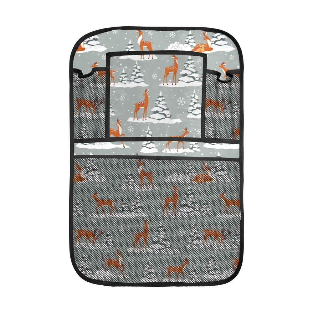 Beautiful deers Winter Christmas Car Seat Back Organizer