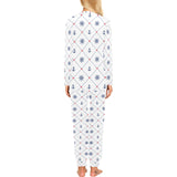 Anchor rudder nautical design pattern Women's All Over Print Pajama Set
