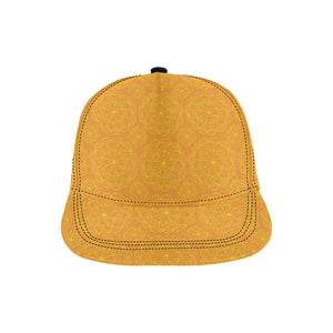 Orange traditional indian element pattern All Over Print Snapback Cap