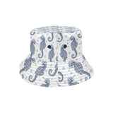 Seahorse pattern background Unisex Bucket Hat