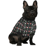 Deer Christmas new year pattern argyle All Over Print Pet Dog Round Neck Fuzzy Shirt