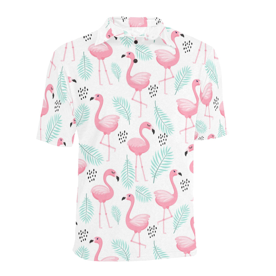 Cute flamingo pattern Men's All Over Print Polo Shirt