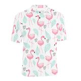 Cute flamingo pattern Men's All Over Print Polo Shirt