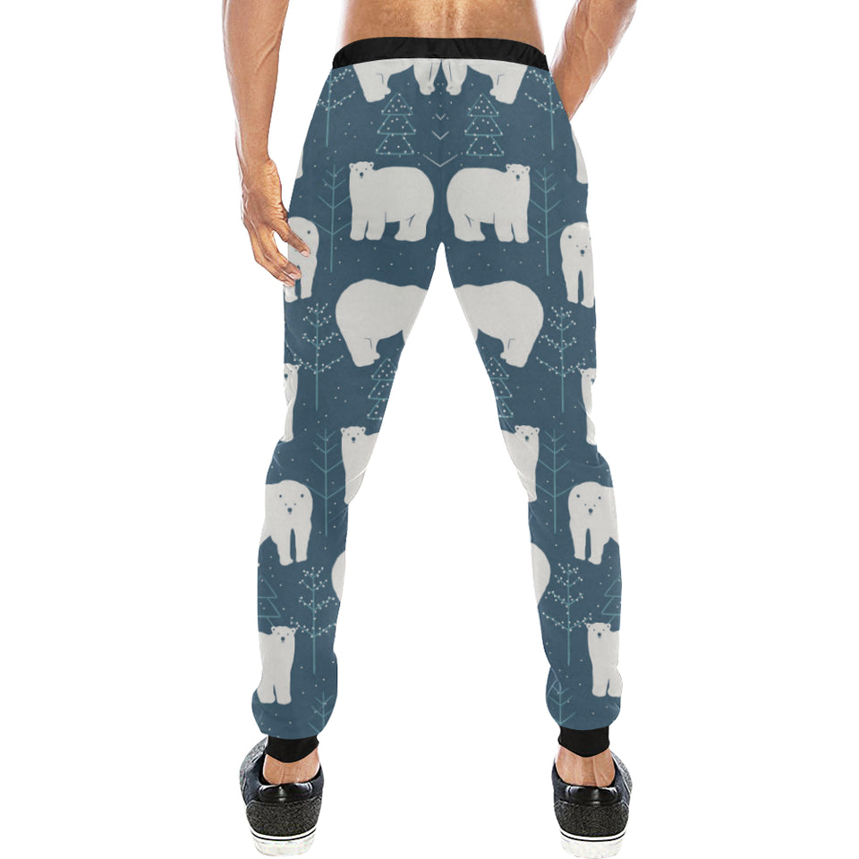 polar bear mother her child pattern Unisex Casual Sweatpants