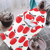 red apples white background Blanket Robe with Sleeves