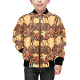 Camel polynesian tribal design pattern Kids' Boys' Girls' Bomber Jacket