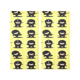 Cute ninja yellow background Gauze Curtain