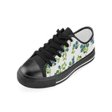 blueberry white background Kids' Boys' Girls' Low Top Canvas Shoes Black