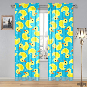 Duck Pattern Print Design 04 Gauze Curtain