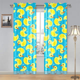 Duck Pattern Print Design 04 Gauze Curtain