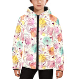 Clock butterfly pattern Kids' Boys' Girls' Padded Hooded Jacket