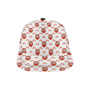 Daruma japanese wooden doll design pattern All Over Print Snapback Cap