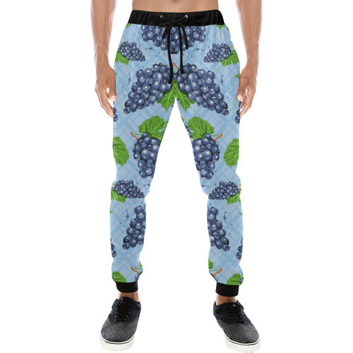 Watercolor grape pattern Unisex Casual Sweatpants
