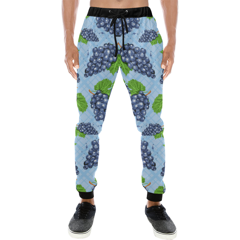 Watercolor grape pattern Unisex Casual Sweatpants