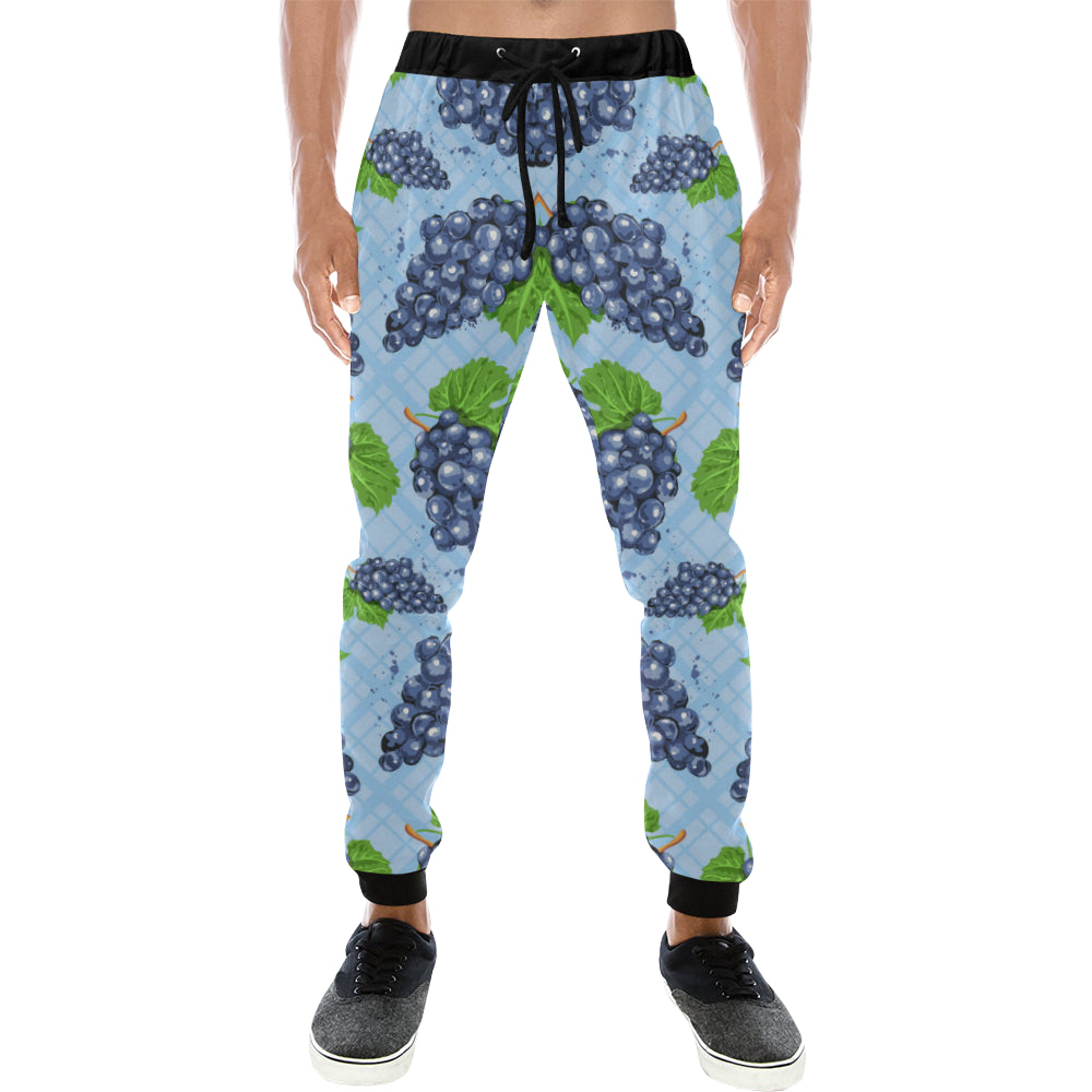 Watercolor grape pattern Unisex Casual Sweatpants