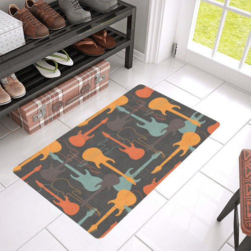 electric guitars pattern Doormat