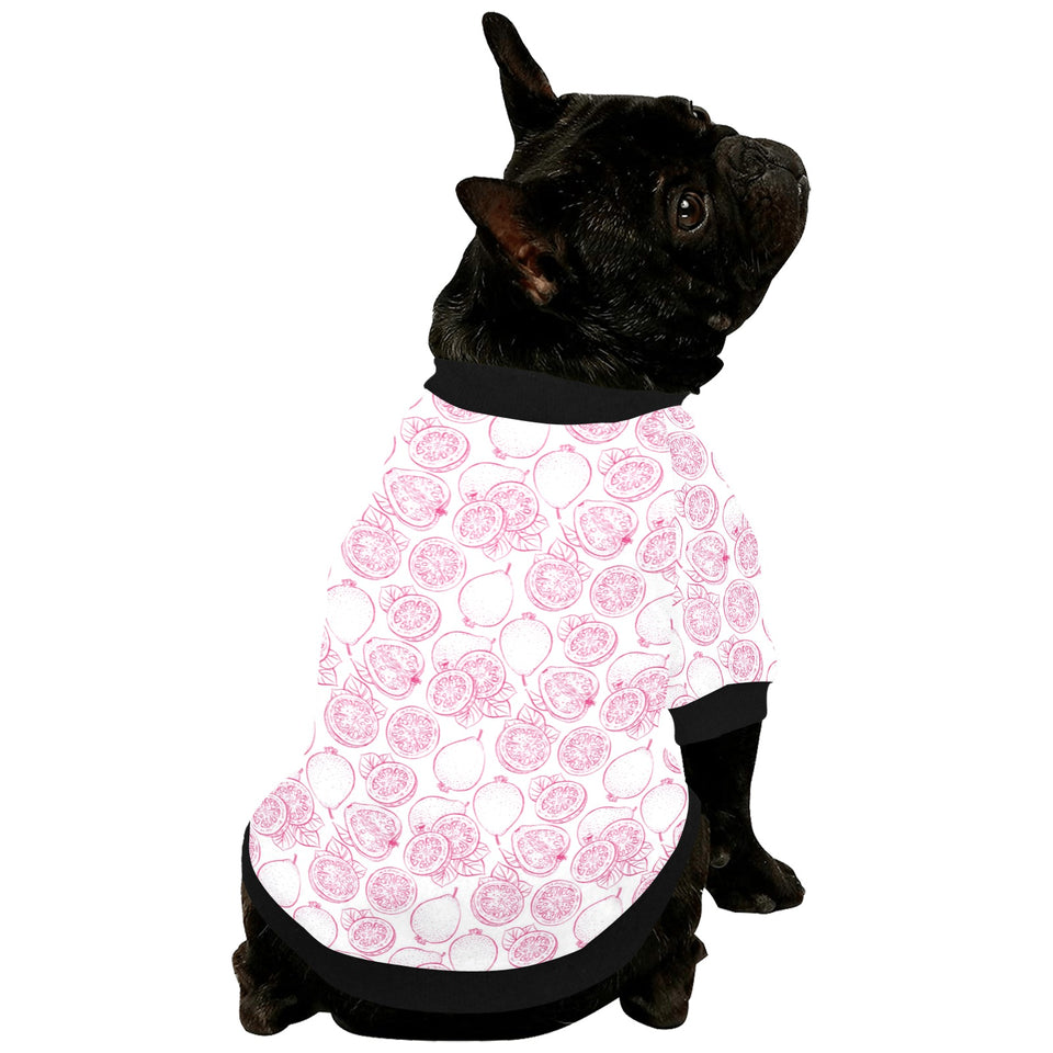 Sketch guava pattern All Over Print Pet Dog Round Neck Fuzzy Shirt