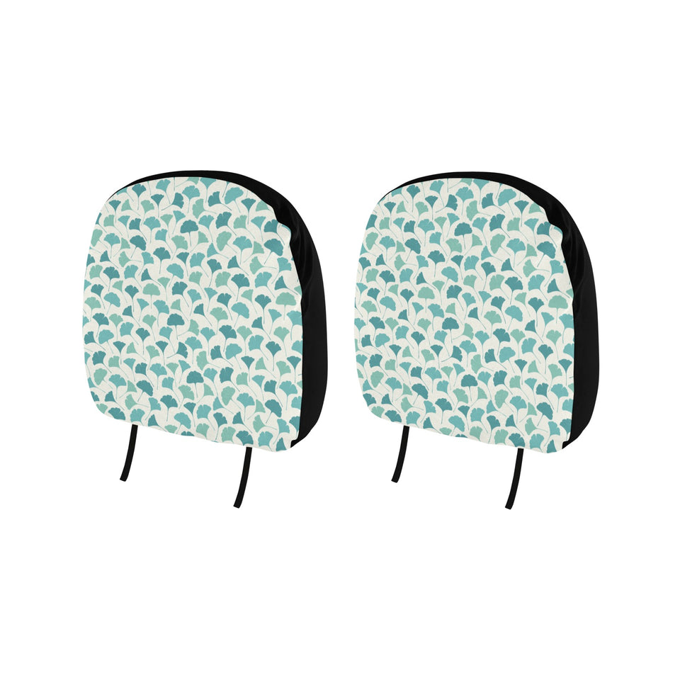 Green ginkgo leaves pattern Car Headrest Cover