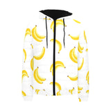 Banana pattern Men's Padded Hooded Jacket
