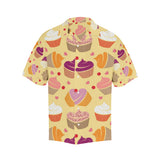 cake cupcake heart cherry pattern Men's All Over Print Hawaiian Shirt