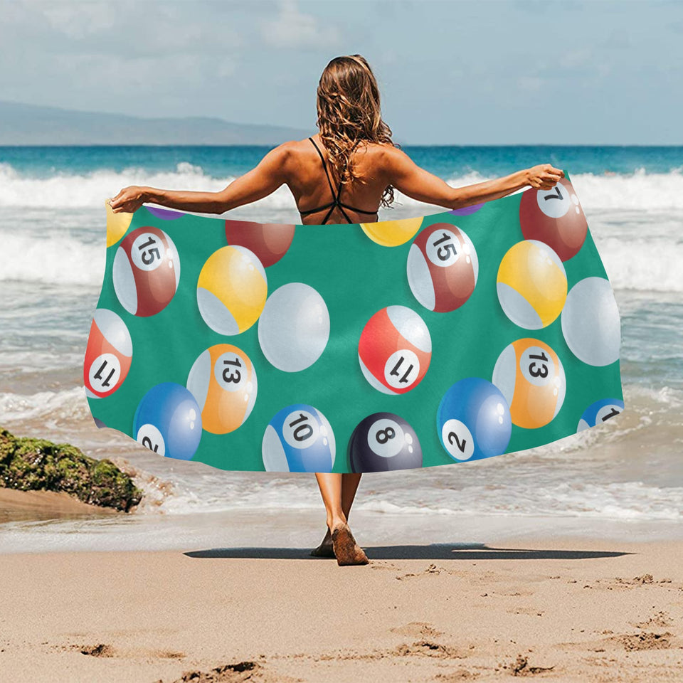 Billiard Ball Pattern Print Design 01 Beach Towel