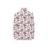 Yorkshire Terrier Pattern Print Design 04 Women's Long Sleeve Polo Shirt