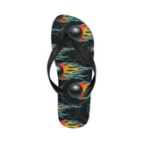 Bowling balls flame pattern Unisex Flip Flops