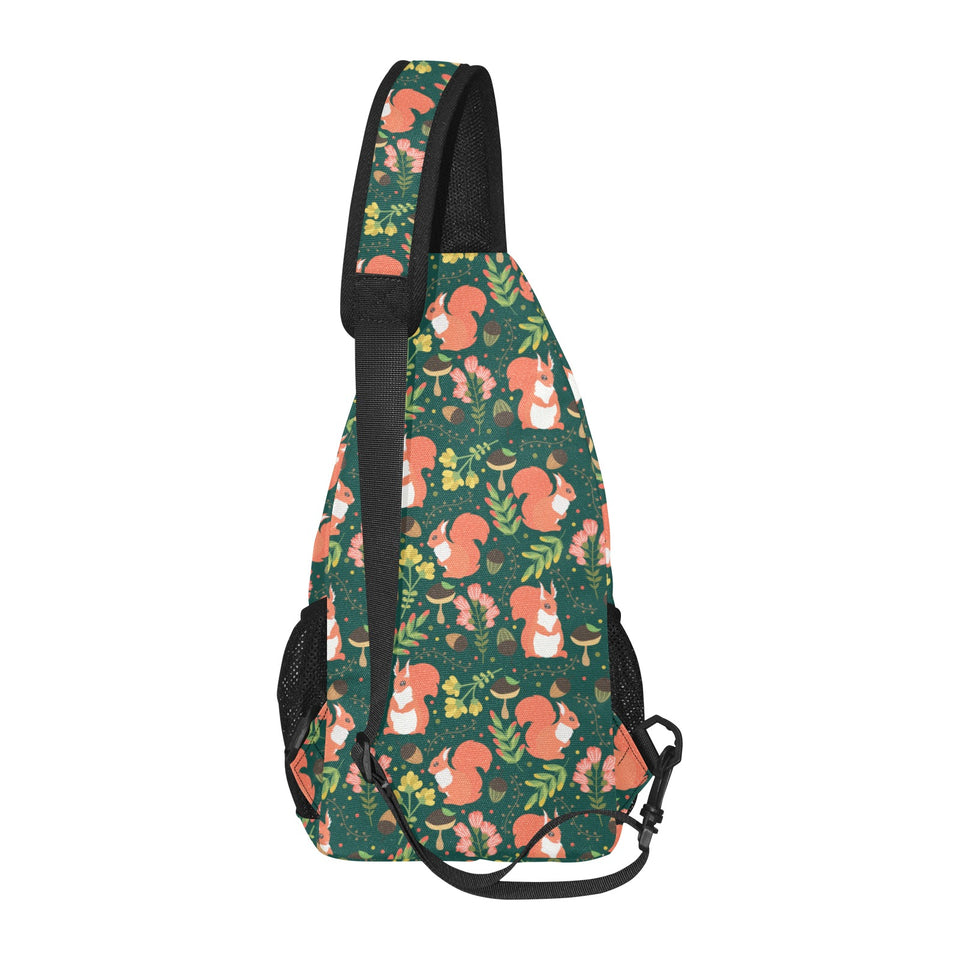 Squirrel Pattern Print Design 03 All Over Print Chest Bag