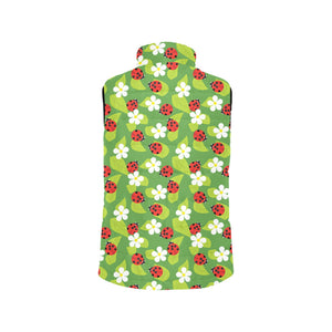 Ladybug Pattern Print Design 01 Men's Padded Vest