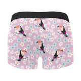 Beautiful toucan flower leaves Men's All Over Print Boxer Briefs Men's Underwear
