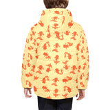 Goldfish Pattern Print Design 02 Kids' Boys' Girls' Padded Hooded Jacket