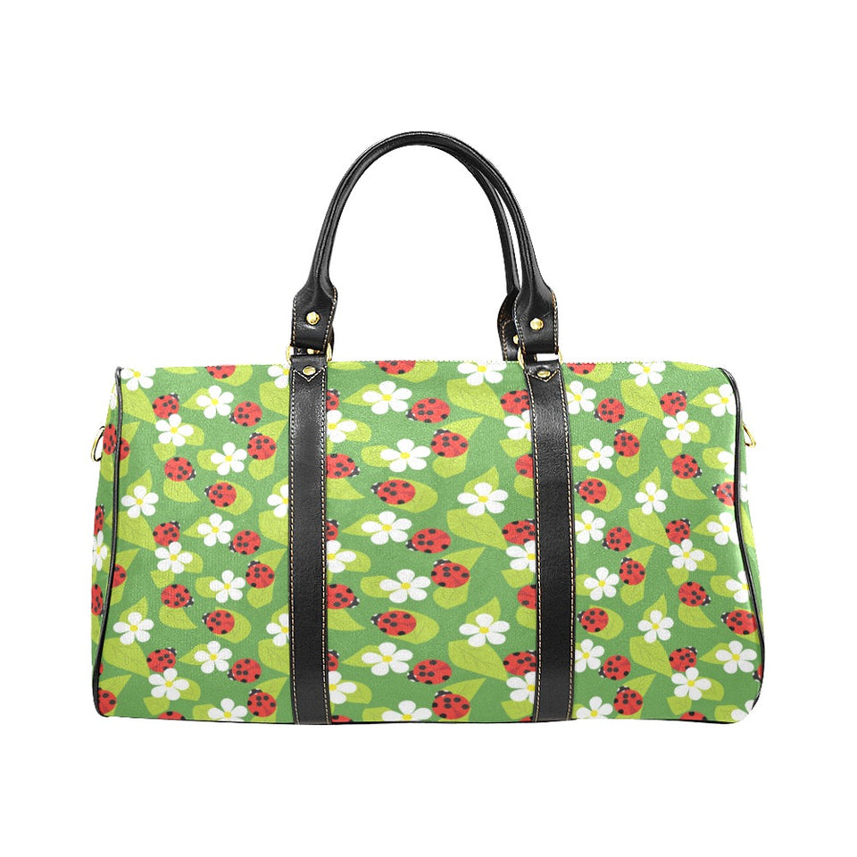 Ladybug Pattern Print Design 01 Travel Bag