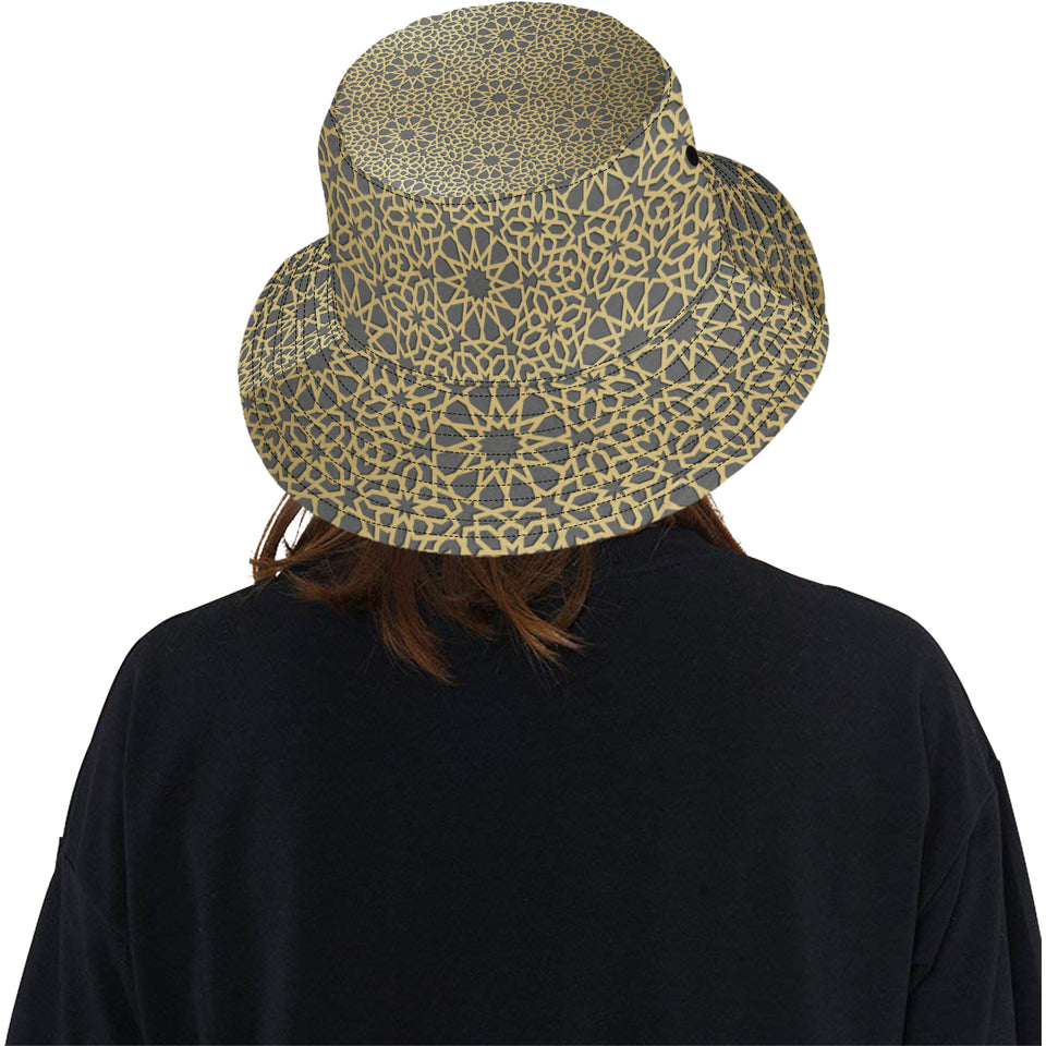 arabic star gold pattern Unisex Bucket Hat