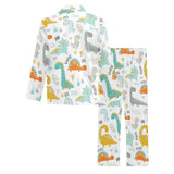 Cute funny kids dinosaurs pattern Men's Long Pajama Set