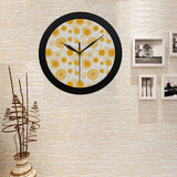 Sun design pattern Elegant Black Wall Clock