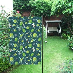 Lime ice flower pattern House Flag Garden Flag