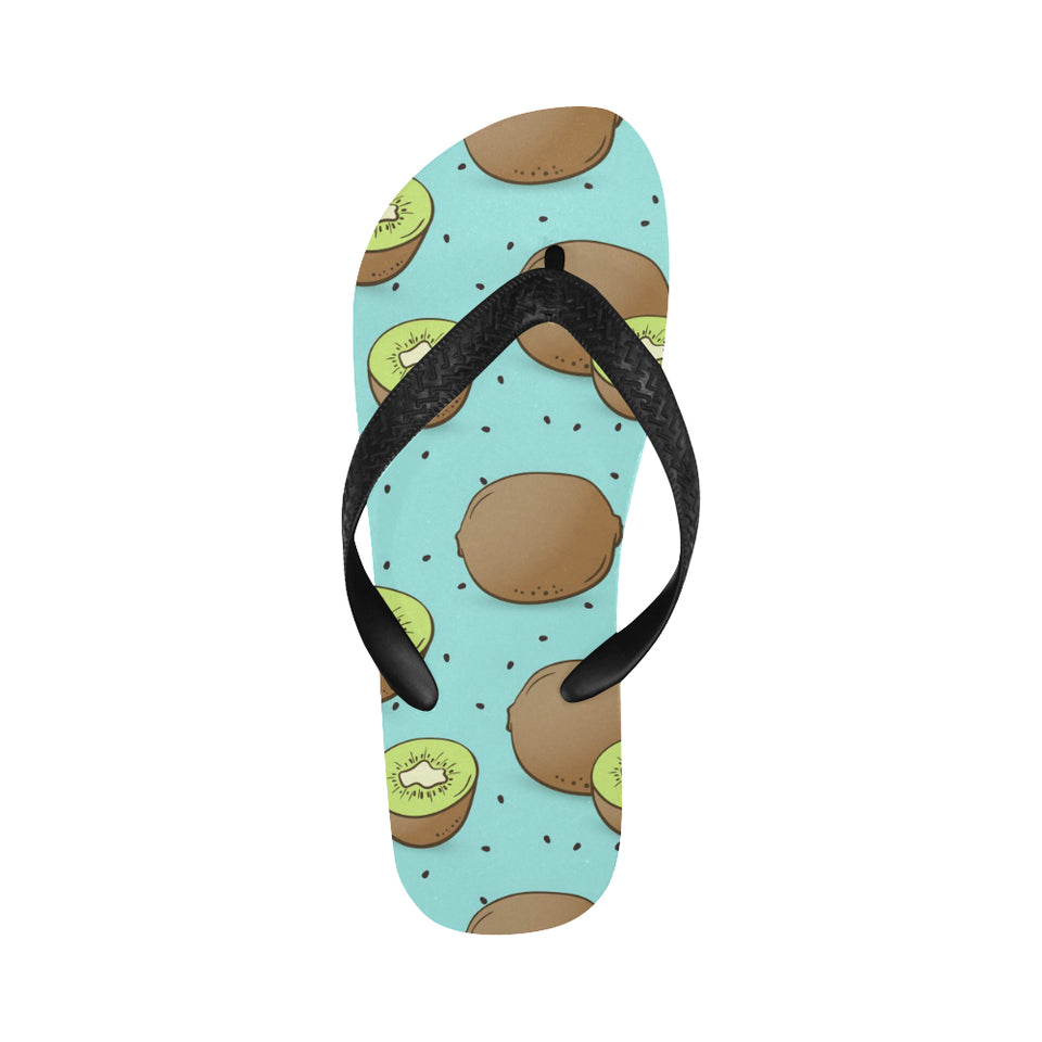 Kiwi blue background Unisex Flip Flops