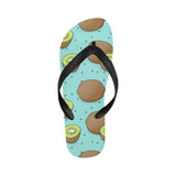Kiwi blue background Unisex Flip Flops
