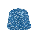 Airplane pattern in the sky All Over Print Snapback Cap